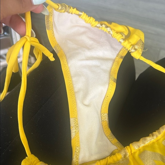 Dolce & Gabbana Vibrant Yellow Number Print Bikini Bottom - Picture 5 of 8